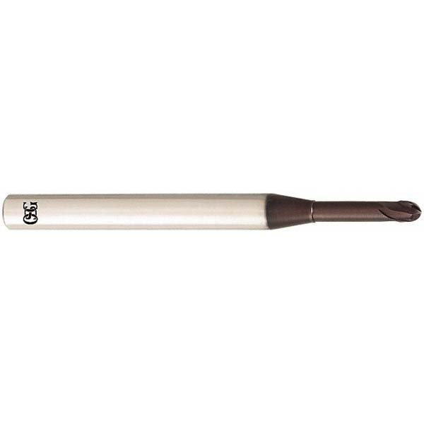 OSG HP419-0625 1/16" Diam, 1/16" LOC, 2 Flute Solid Carbide Ball End Mill Image