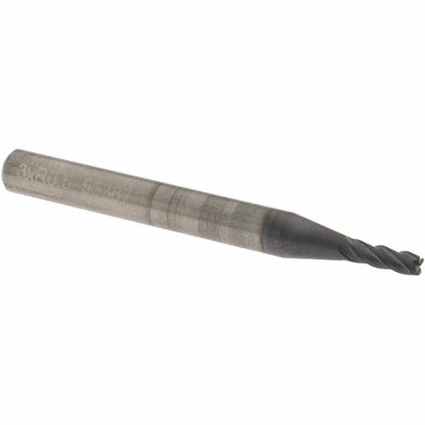 OSG HP434-1182 Corner Radius End Mill: 0.1181" Dia, 0.315" LOC, 0.0197" Radius, 4 Flutes, Solid Carbide Image