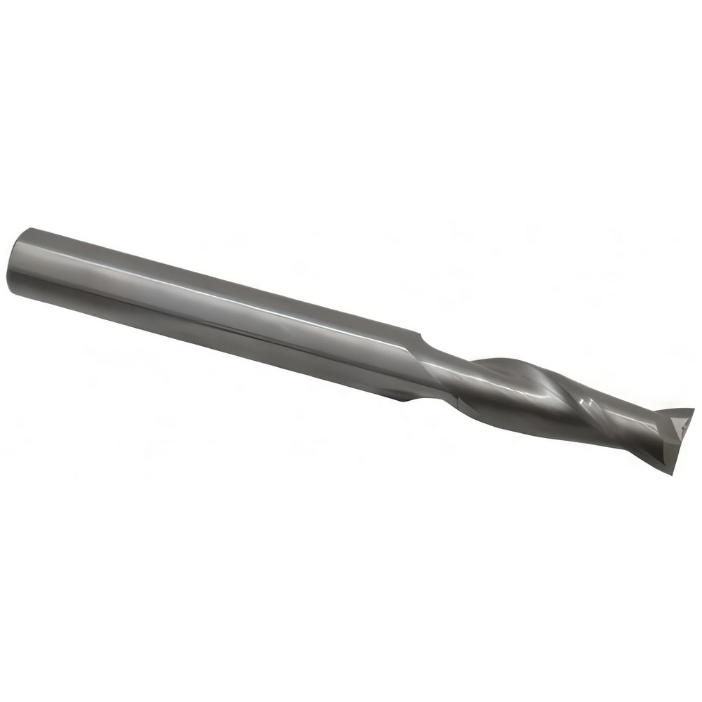 Square End Mill:  0.0787" Dia, 0.2756" LOC, 0.1181" Shank Dia, 2 Flutes, Solid Carbide