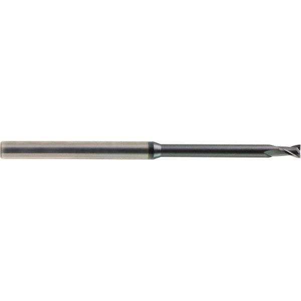 Square End Mill:  0.0787" Dia, 0.1181" LOC, 0.2362" Shank Dia, 2 Flutes, Solid Carbide