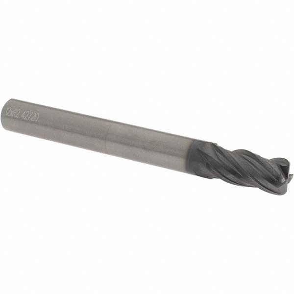 OSG HP434-4723 Corner Radius End Mill: 0.4724" Dia, 1.0236" LOC, 0.0787" Radius, 4 Flutes, Solid Carbide Image