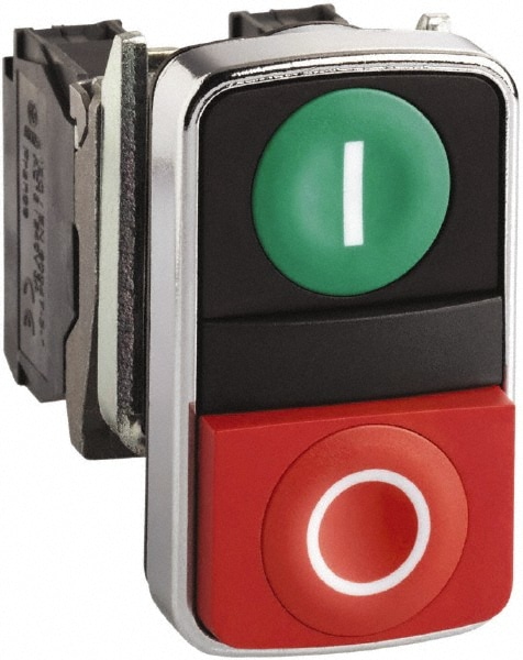 Square D XB4BL73415 Push-Button Switch: 0.87" Mounting Hole Dia, Momentary (MO) Image