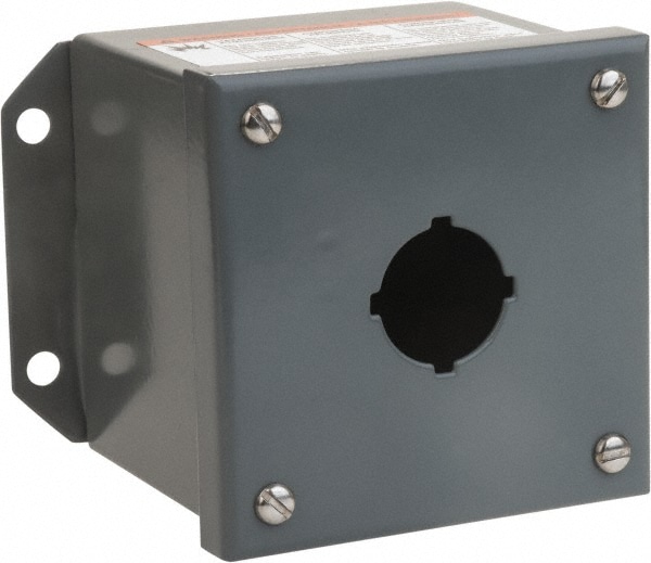 1 Hole, 30mm Hole Diameter, Steel Pushbutton Switch Enclosure