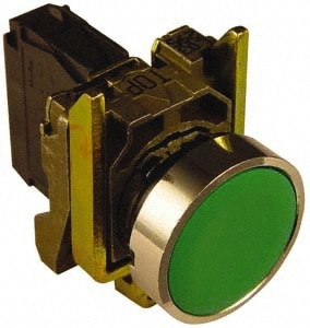 Square D XB4BP31 Push-Button Switch: 0.87" Mounting Hole Dia, Momentary (MO) Image