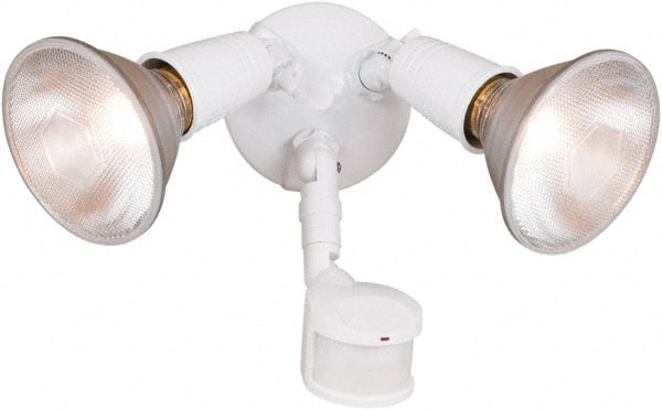Cooper Lighting MS185W 2 Head, 70 Ft. Detection, 180° Angle, PAR Lamp Motion Sensing Light Fixture 