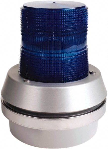 Edwards Signaling 51XBRFB24D Flashing Light: Blue, Box, Panel, Pipe, Surface & Wall Mount, 24VDC 
