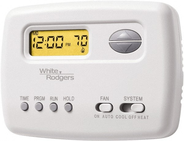 45 to 90°F, 1 Heat, 1 Cool, Digital Programmable Thermostat