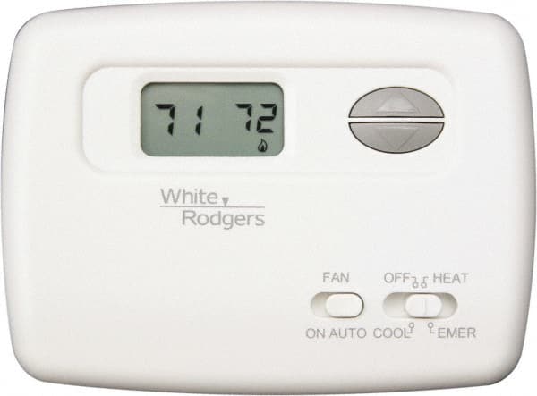 White-Rodgers 1F79-111 45 to 90°F, 2 Heat, 1 Cool, Digital Nonprogrammable Heat Pump Thermostat 