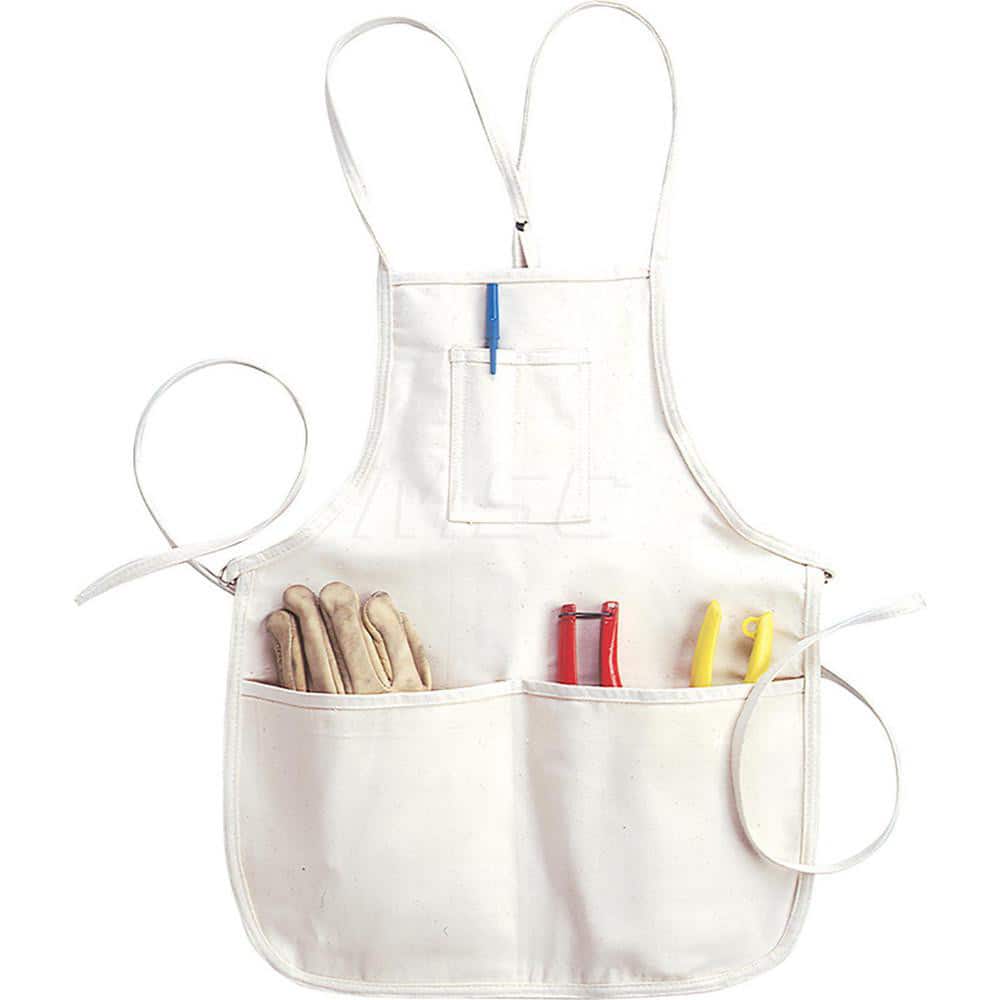 Tool Aprons & Tool Belts; Tool Type: Tool Apron ; Minimum Waist Size: 29 ; Maximum Waist Size: 55 ; Material: Canvas ; Number of Pockets: 4.000 ; Color: White