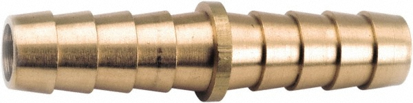 Barbed Hose Fitting: 3/16" Hose ID, Hose Insert, Lead-Free Brass