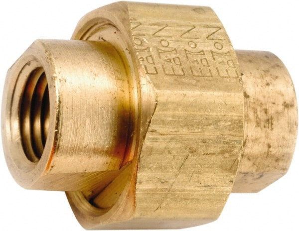 ANDERSON METALS 756104-06 Industrial Pipe Union: 3/8-18 Female Thread, FNPT 