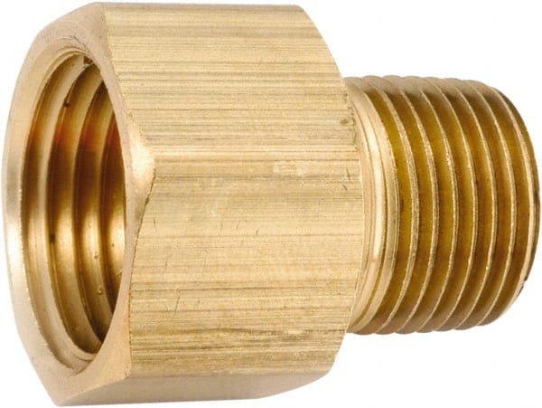 Anderson Metals-38110-2420 Brass Threaded Pipe Fitting 1-1/2 Male x 1-1/4 Female Hex Bushing 