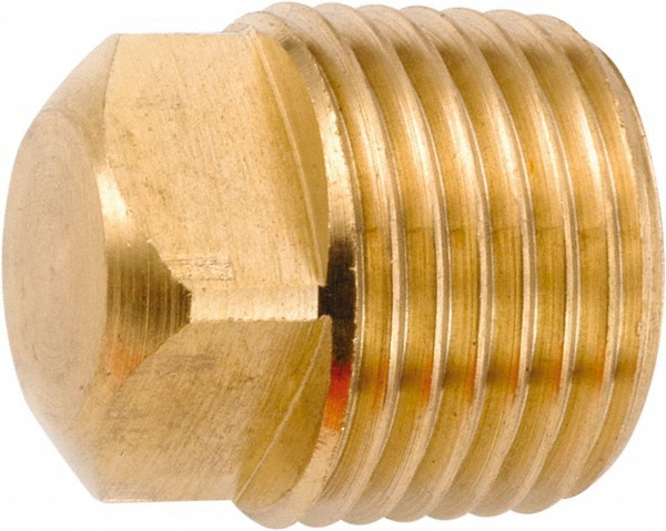 Industrial Pipe Square Head Plug: 1/4-18 Male Thread, MNPT - 1,000 Max psi