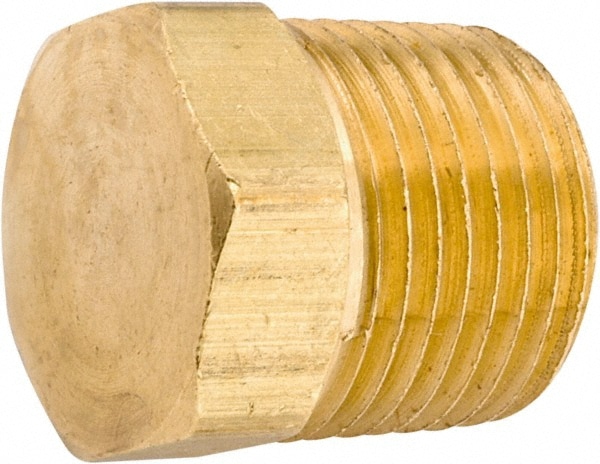 Industrial Pipe Hex Plug: 1/2-14 Male Thread, MNPT