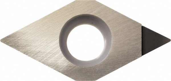 Kyocera DCMT21502NE KPD001 Polycrystalline Diamond (PCD) Turning Insert - Uncoated, Neutral, 1/4" Inscribed Circle, 0.004" Corner Radius, 3/32"