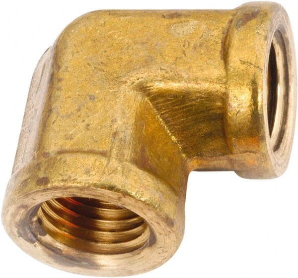 ANDERSON METALS 756200-12 Brass Pipe 90 ° Elbow: 3/4" Fitting, NPT, Lead Free 