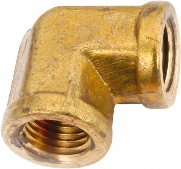 ANDERSON METALS 756200-12 Brass Pipe 90 ° Elbow: 3/4" Fitting, NPT, Lead Free Image