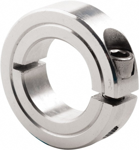 Shaft Collar: Clamp, 0.125" Bore Dia, 11/16" OD, Steel