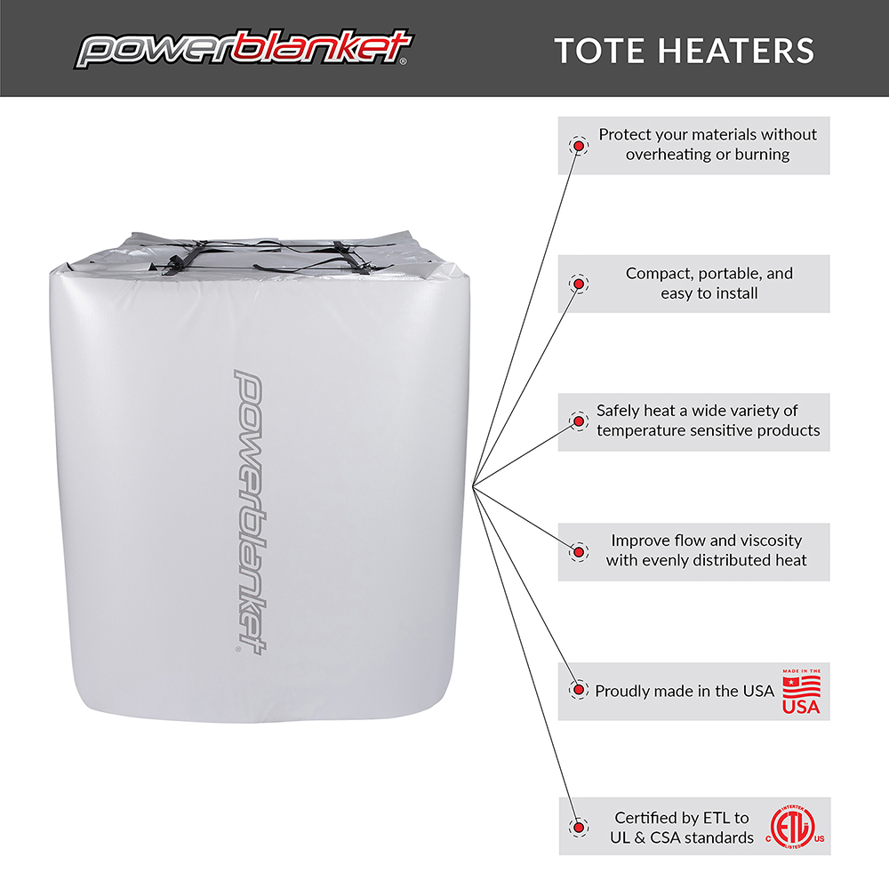 Powerblanket 47" High x 42" Wide x 48" Long PVC IBC Tote Heater MSC