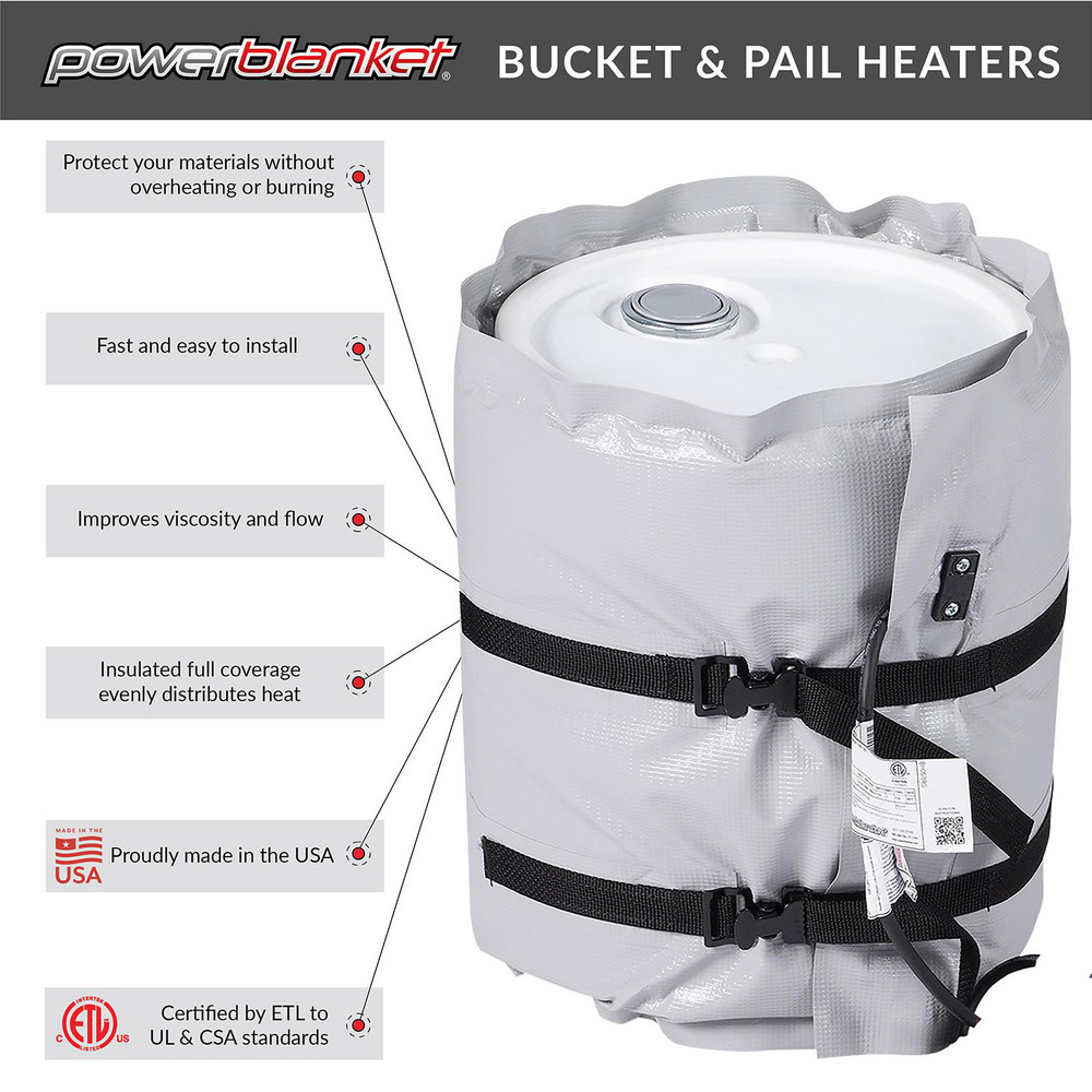 Powerblanket 12" Wide, 5 Gal Insulated Drum & Barrel Heater MSC
