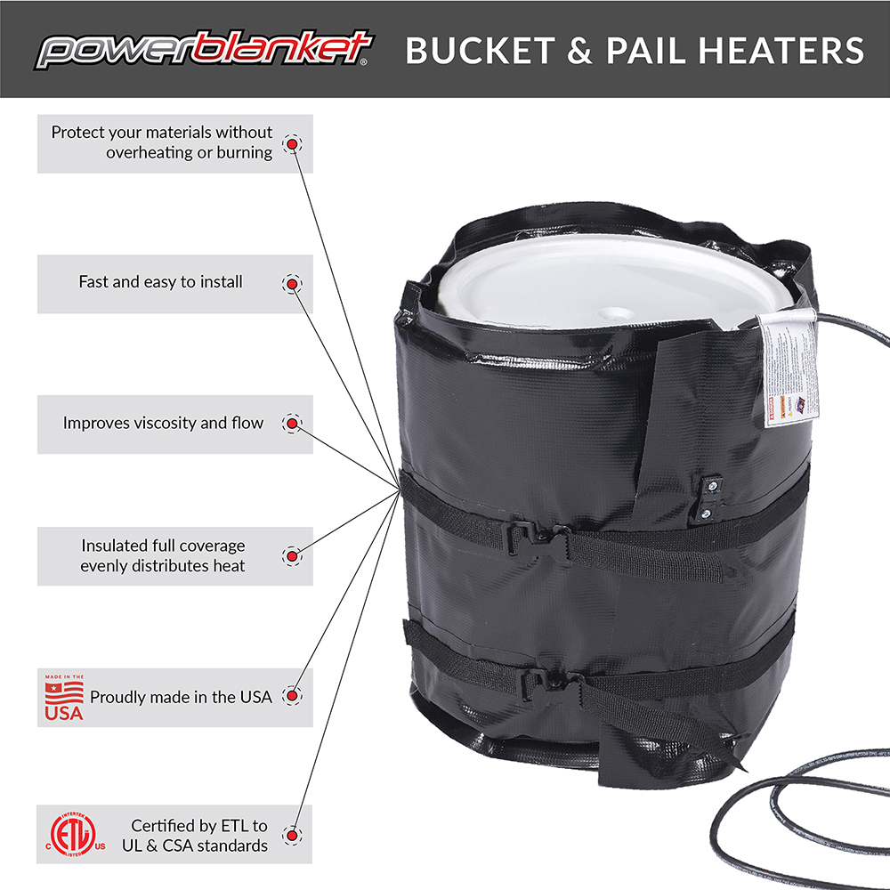 Powerblanket 12" Wide, 5 Gal Insulated Drum & Barrel Heater MSC