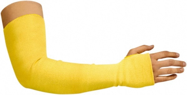 Abrasion-Resistant Sleeves: Size Standard, Kevlar, Tan & Yellow, ANSI Cut A3