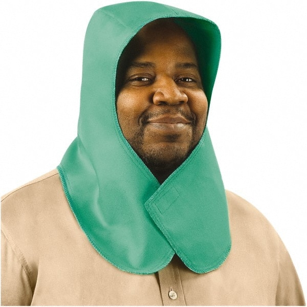 Steiner 11301 Arc Flash & FR Hoods; Hood Type: Hood with Neck Drape ; Hood Style: Hood with Neck Drape ; Material: Cotton ; Size: Universal ; Color: Green ; Hood Material: Cotton 