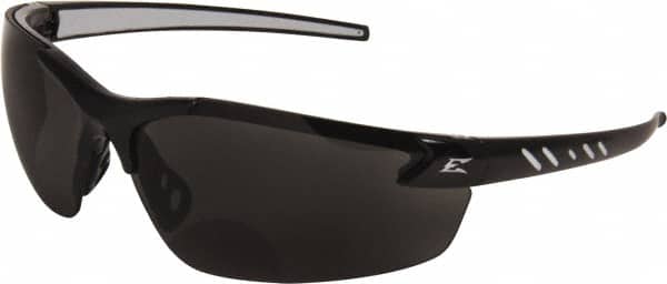 Magnifying Safety Glasses: +2, Smoke Gray Lenses, Anti-Fog, ANSI & MCEPS