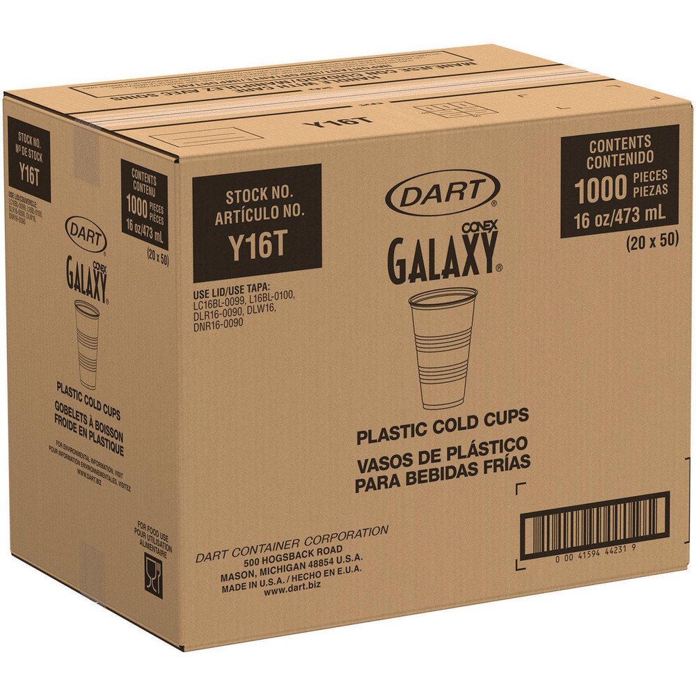 DART - (20) 50 Pack, Plastic Cold Cups, 16 oz | MSC Direct