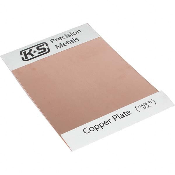 Made in USA - Copper Sheets; Alloy Grade: 110; Overall Length: 9 in;  Overall Thickness: 0.064 in; Overall Width: 6.0 in - 55723985 - MSC  Industrial Supply
