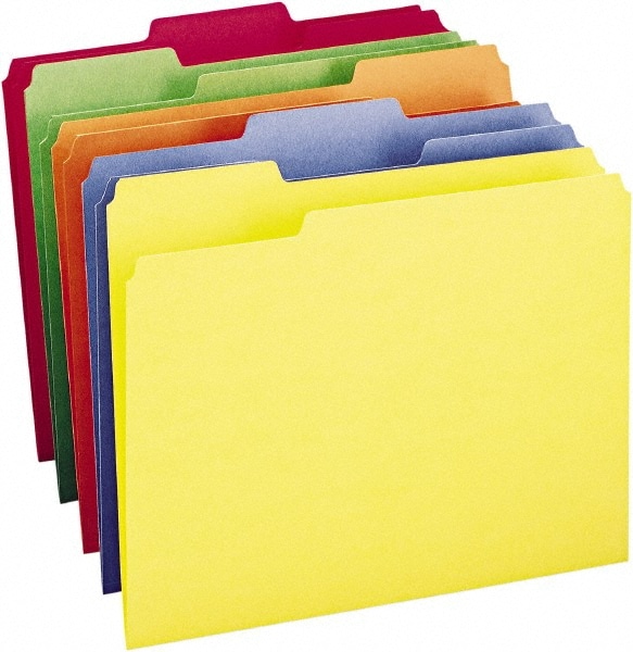 SMEAD - File Folders with Top Tab: Letter, Assorted, 100/Pack | MSC ...