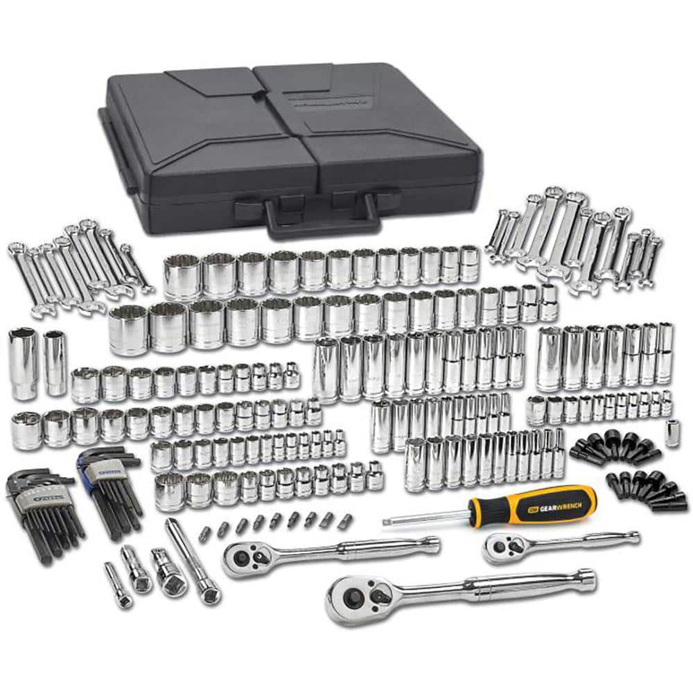 Gearwrench 216 Piece 1 4 3 8 1 2 Drive Mechanic S Tool Set Msc Industrial Supply