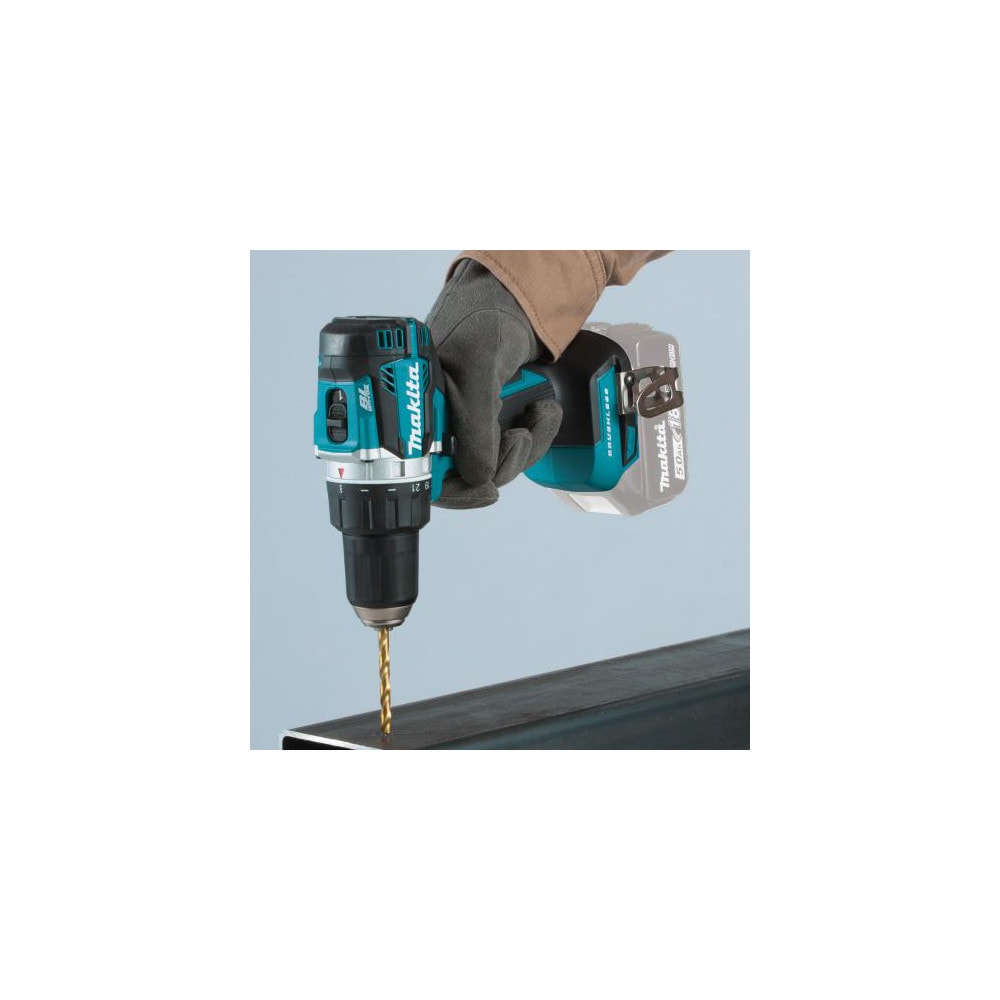 Makita - Cordless Drill: 18V, 1/2″ Chuck, 0 to 2,000 RPM