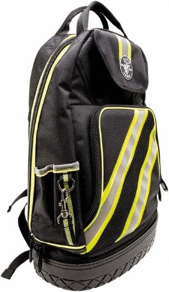 black and yellow backpack