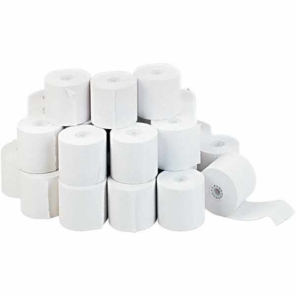 Universal office machine supplies adding machine paper rolls white