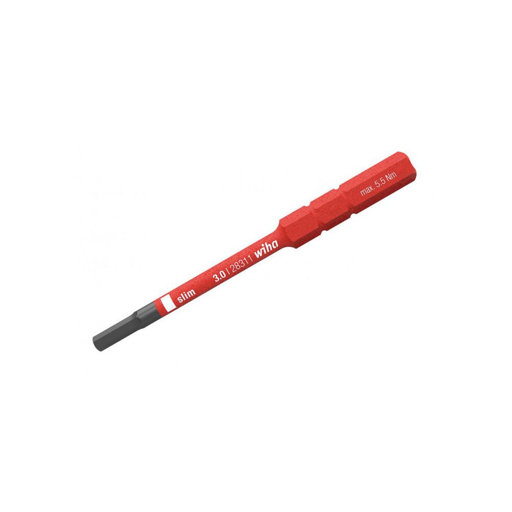 Screwdriver Insert Bit: 6 mm Drive, 75 mm OAL