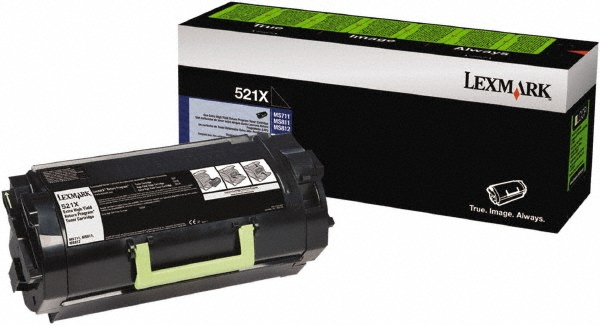 Lexmark Black Toner Cartridge - Use w/ Lexmark MS711, MS811, MS812 | Part #LEX52D1X00