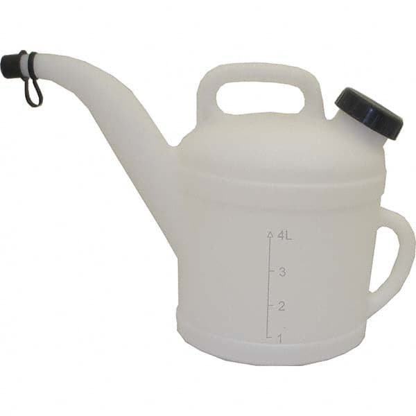 Funnel King 32375 Can & Hand-Held Oilers; Oiler Type: Measure Oiler ; Pump Material: Polyethylene ; Body Material: Polyethylene ; Color: White ; Capacity Range: 1 Gal. and Larger ; Spout Type: Rigid 