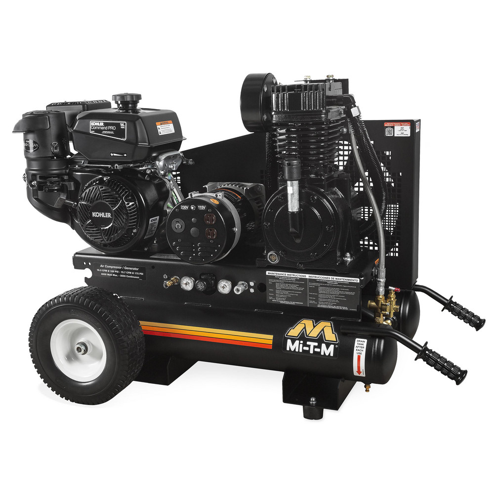 MITM 14 hp, 15.7 CFM, 175 Max psi, Air Compressor/Generator Combo