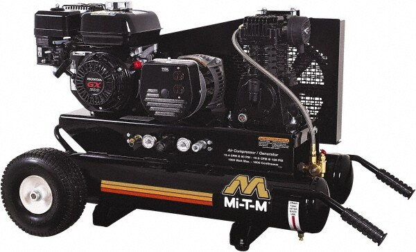 6.5 hp, 10.9 CFM, 125 Max psi, Air Compressor/Generator Combo Unit Portable Fuel Air Compressor