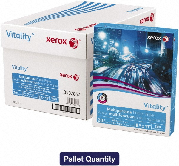 Xerox Office Machine Supplies: Copy Paper, White - Use w/ Copiers, Fax Machines, Printers & Typewriters | Part #XER3R02047PLT