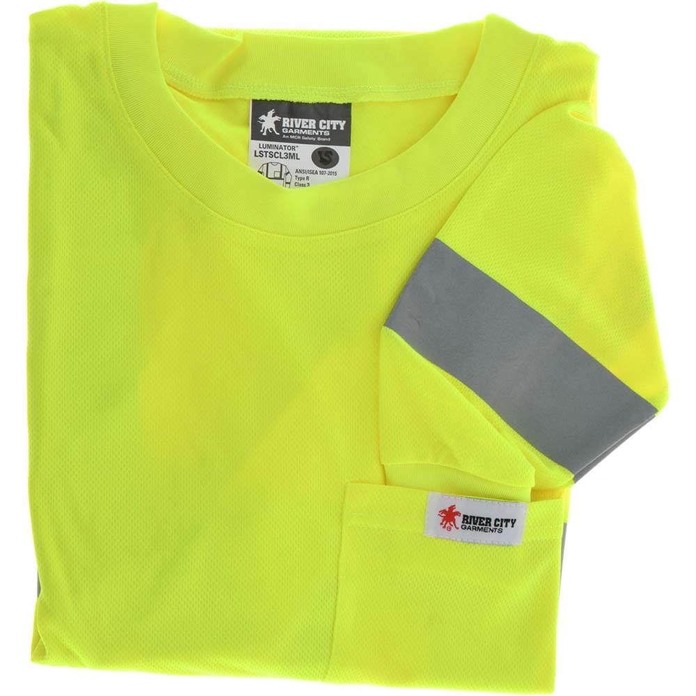 MCR Safety - Size S Hi-Viz Lime High Visibility T-Shirt - 55924872 ...