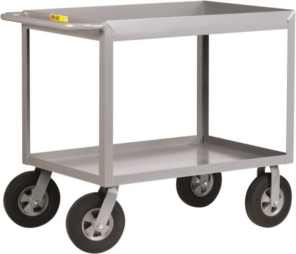 LITTLE GIANT DS-3060X3-10SR Deep Shelf Utility Cart: Steel, Gray 