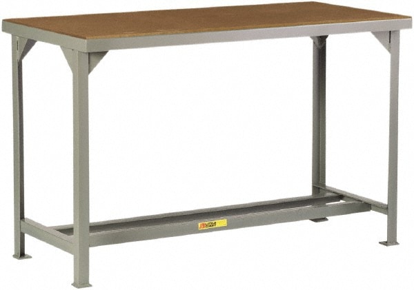 Little Giant. WSH1-3672-36 Stationary Heavy-Duty Workbench with Hardboard Top: Gray 