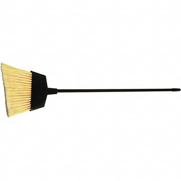 12" Wide, Yellow Plastic Bristles, Plastic Handle, Angled Broom