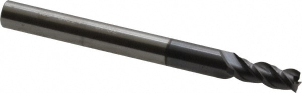 ProMax 109-01024 Square End Mill: 5/32 Dia, 3/8 LOC, 3/16 Shank Dia, 2 OAL, 3 Flutes, Solid Carbide Image