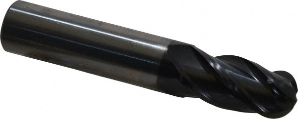 OSG HP441-6250-BN Ball End Mill: 0.625" Dia, 1.25" LOC, 4 Flute, Solid Carbide Image