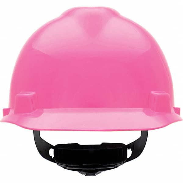 MSA 10155230 Hard Hat: Impact Resistant, V-Gard Slotted Cap, Type 1, Class E, 4-Point Suspension 