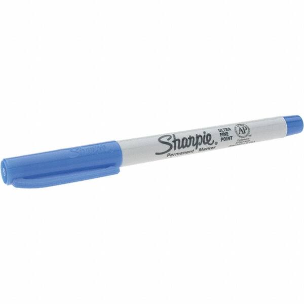 Sharpie Permanent Marker, Ultra Fine Point, Blue - 12 ultra fine point markers