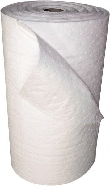 Oil-Dri L90813 Sorbent Pad: Oil Only Use, 30" Wide, 150 Long, 21 gal, White 
